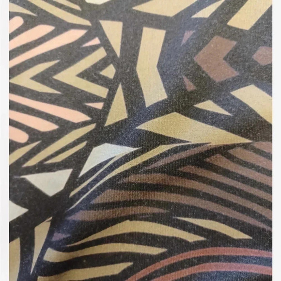 Desigual Geometric V Neck Stretch Earth Tones Too Size XXL - Picture 8 of 8